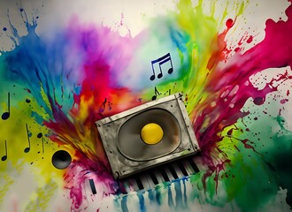 Water color music background