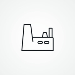 factory line icon. factory linear icon.