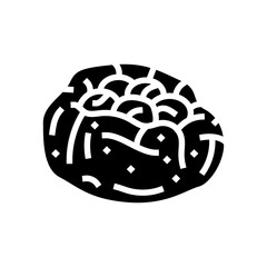 blueberry bun food meal glyph icon vector. blueberry bun food meal sign. isolated symbol illustration