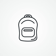 Obraz premium Backpack icon. school bag linear icon.