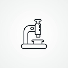 microscope line icon. microscope linear icon.