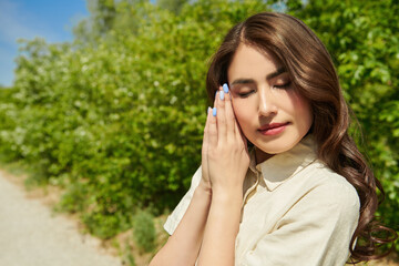 Naklejka premium Asian calm woman