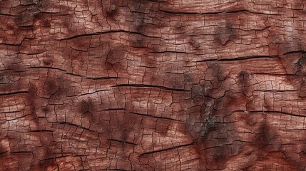 Seamless tree bark background texture closeup. Tileable panoramic natural wood oak, fir or pine forest woodland surface pattern, generative AI