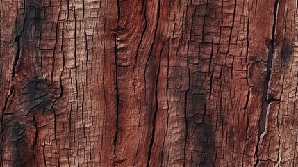 Seamless tree bark background texture closeup. Tileable panoramic natural wood oak, fir or pine forest woodland surface pattern, generative AI
