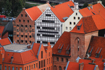 Gdansk city center from above