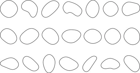 Set of cute abstract shapes.Vector loose frame.	
