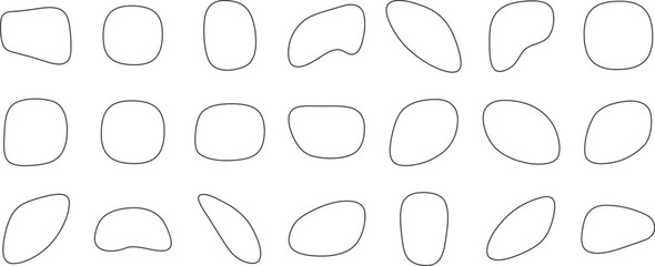 Set of cute abstract shapes.Vector loose frame.	
