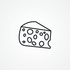 Cheese line icon, Cheese line icon