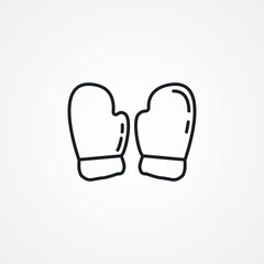 Cooking gloves line icon. Cooking gloves linear icon