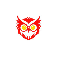 owl logo, isolated on transparent background