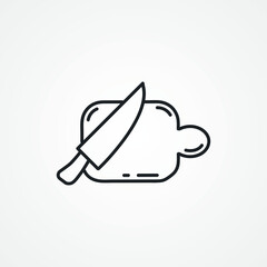 Cutting board line icon. Cutting board linear icon