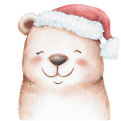 Naklejka premium teddy boho bear isolated on white background ai generative