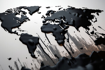 map of the world of crude oil