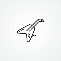 electric guitar line icon. electric guitar line icon.