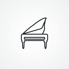 piano line icon. grand piano line icon