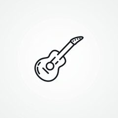 Guitar line icon. classic guitar line icon.