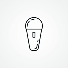 Microphone line icon. Microphone line icon.