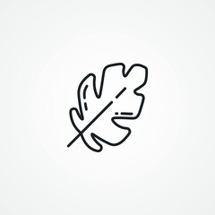 ficus leaf line icon. ficus leaf line icon