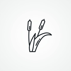 Reeds plant line icon. reed line icon.