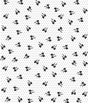 meter pattern with ribbons and dots