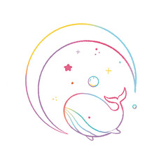 Amidst space debris, a whale swims