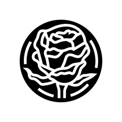 rose cosmetic plant glyph icon vector. rose cosmetic plant sign. isolated symbol illustration