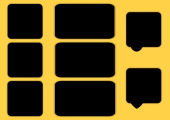 Collection for the design of empty simple icons, buttons, logos