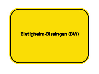 Ortseingangsschild - Bietgheim Bissingen BW