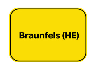 Ortseingangsschild - Braunfels HE