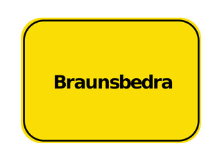 Ortseingangsschild - Braunsbedra