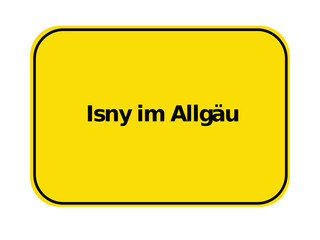 Ortseingangsschild - Isny im Allgäu
