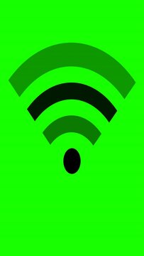 Wifi icon animation isolated in 4K 60FPS Vertical Video.