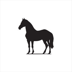  A horse silhouette vector art.