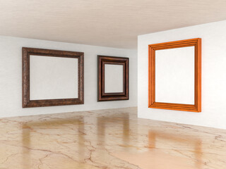 絵の美術館　博物館　額縁のみ