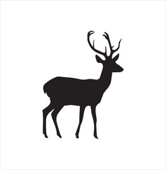 A nice deer silhouette vector art..