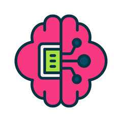 artificial intelligence icon for your website, mobile, presentation, and logo design.
