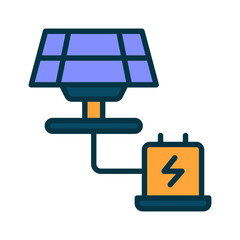 solar panel icon for your website, mobile, presentation, and logo design.