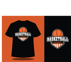 Basketball Sports Vector T-Shirt Design Template