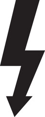 Power energy vector emblem. Electricity flash symbol. Charge or danger icon