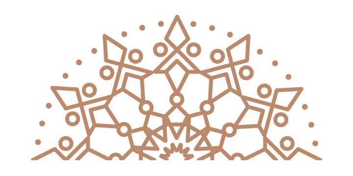 Mandala vector gold line style isolated on white background 10 eps