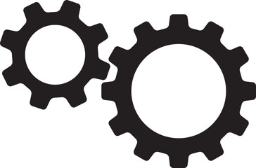 Setting icon vector with work cog gear element. Cogweel mechanism symbol.