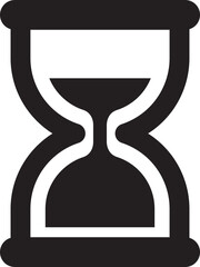 Wait icon sand glass watch. Time clock simple web design. Minute and hour indication vector symbol.
