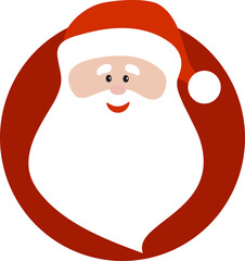 Logo Santa Claus in vector. Christmas vector illustration.