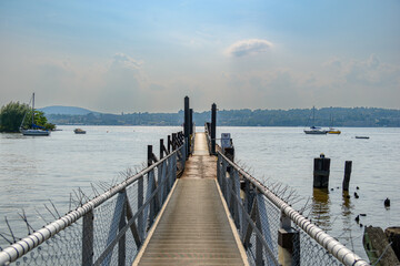 Fototapeta premium pier on the river