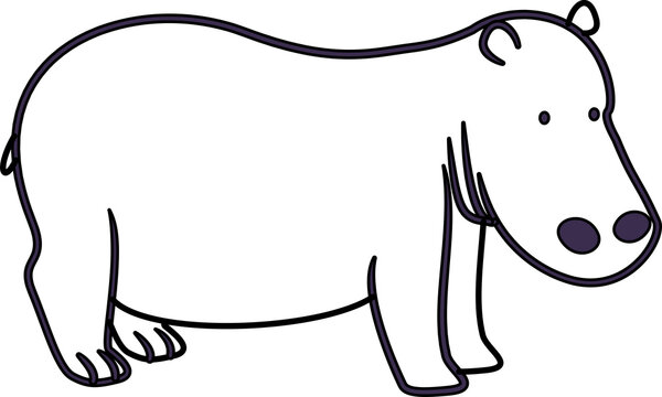 recommend clip art: hippo outline