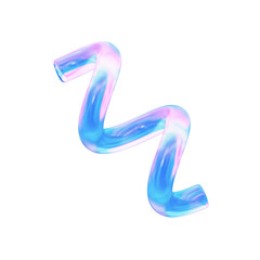 3D spiral spring hologram. Geometric Shape - obrazy, fototapety, plakaty