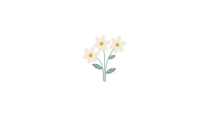 Fototapeta na wymiar Flower vector cute and simple