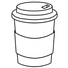 Coffee cup line illustration