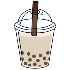 Milk tea illustration