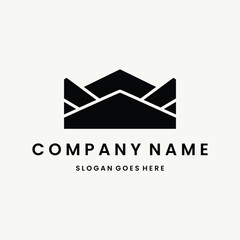 Mountain Logo vector design template black logo and white background